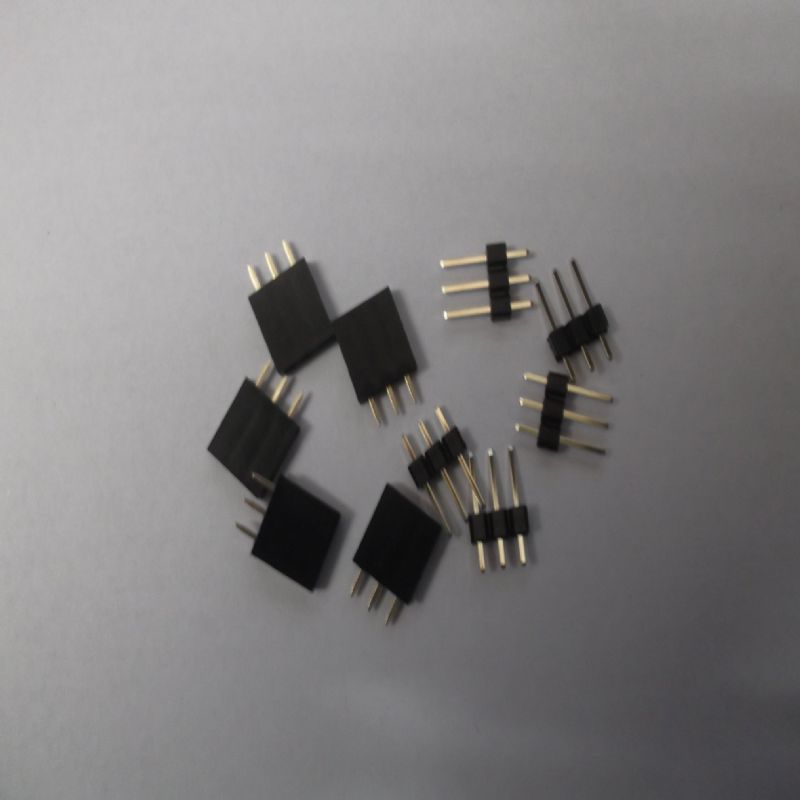 Pack of 5 Miniature 3 pin Plugs & Sockets -  2.54 mm pitch